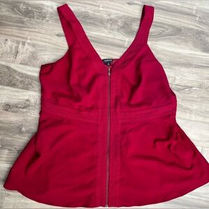 Torrid Full Zip Fit And Flare Tank Red Torrid Size 2 Fits Small L XL 1X